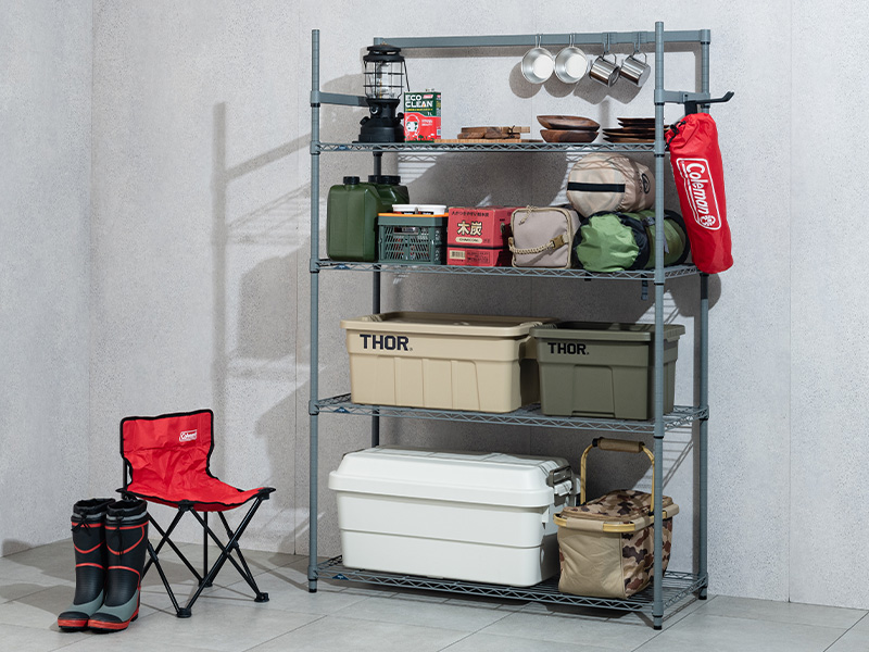 キャンプグッズ収納