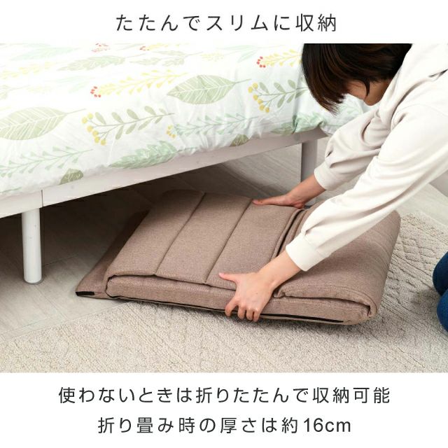 新品スリム座椅子EIDS-LGY、18段階リクライニング軽量 座椅子 背もたれ 18段階ギア フロアチェア 幅47×奥行86-110×高さ16