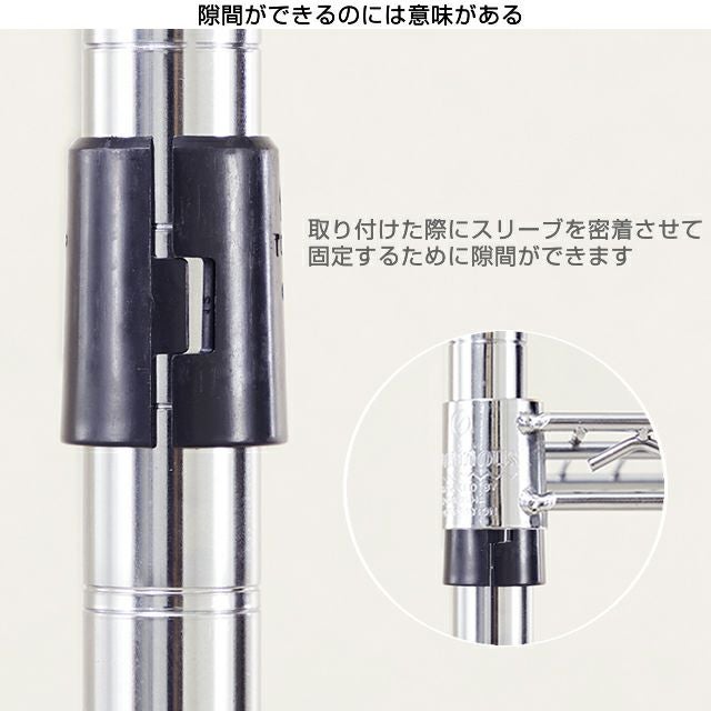 シェルフ固定用パーツ 4組セット ルミナス スチールラック スリーブ