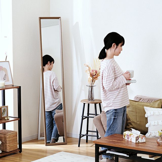スタンドミラー 幅30cm 鏡 姿見 全身鏡 幅30×奥行40×高さ170cm IMS1730