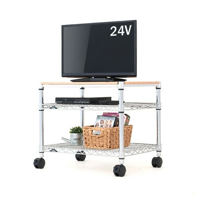 テレビ台 幅60cm 3段 ルミナスレギュラー スチールラック 幅61×奥行46