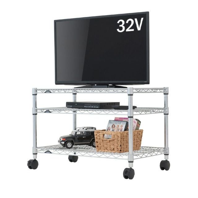テレビ台 幅76cm 3段 ルミナスレギュラー スチールラック 幅76×奥行46