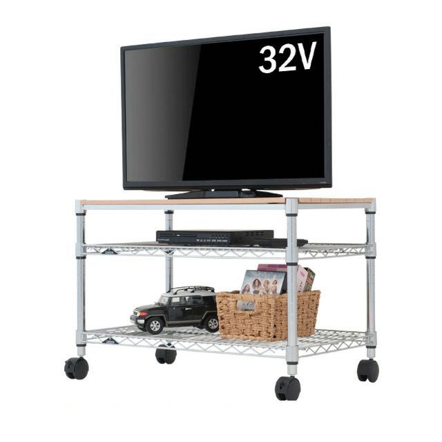 テレビ台 幅76cm 3段 ルミナスレギュラー スチールラック 幅76×奥行46