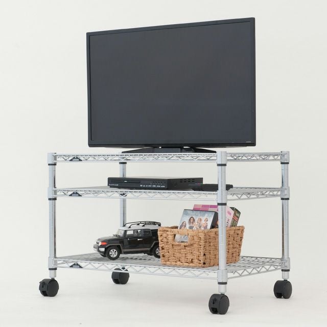 テレビ台 幅76cm 3段 ルミナスレギュラー スチールラック 幅76×奥行46