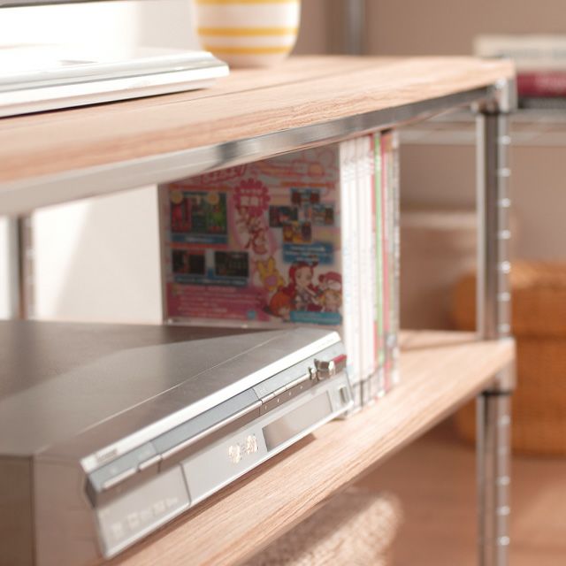 テレビ台 幅76cm 3段 ルミナスレギュラー スチールラック 幅76×奥行46