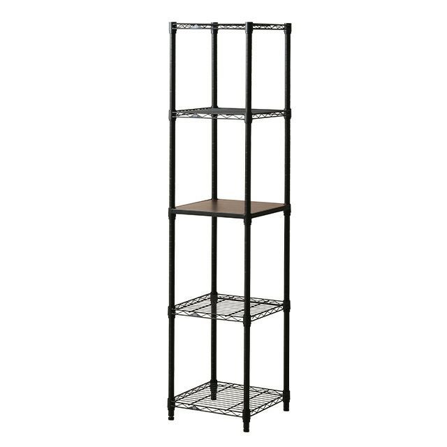スチールラック 幅40cm 5段 ルミナスノワール フリーラック 幅41×奥行