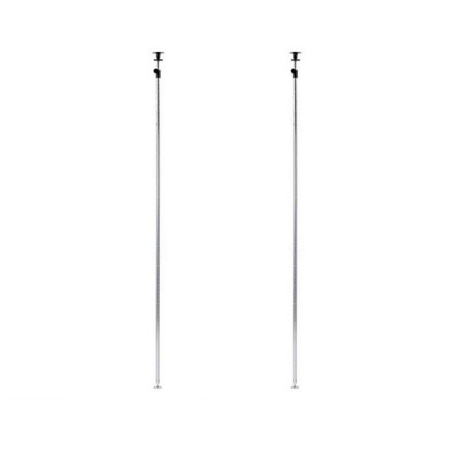 突っ張りポール 長さ215.5～280cm ポール径25mm ルミナス スチール