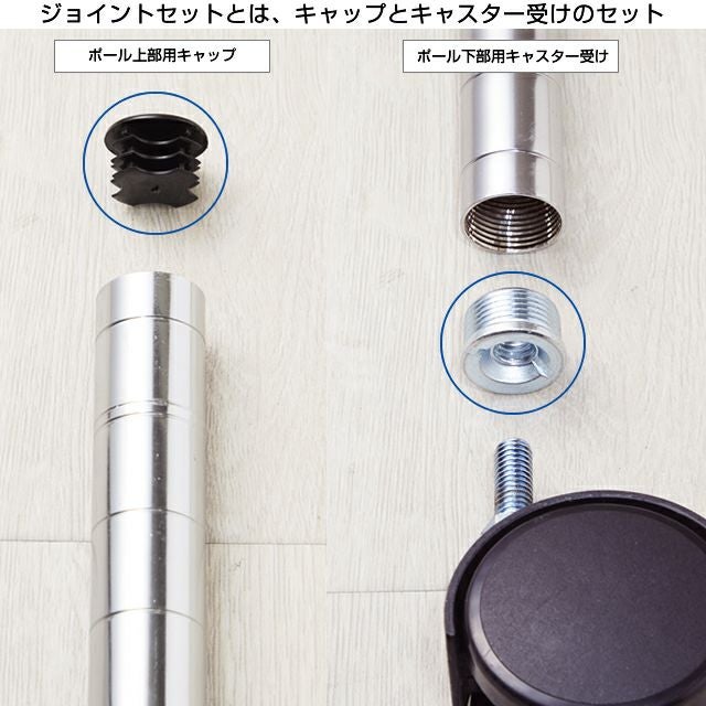 ポール分割ジョイントセット レギュラー ルミナス スチールラック