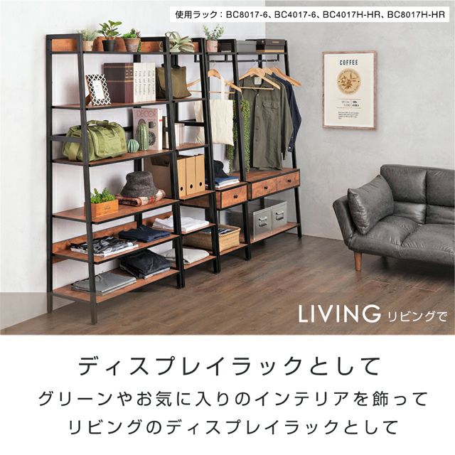 ハンガーラック 幅40cm ビスカーナ 幅40×奥行40×高さ169cm BC4017-HR