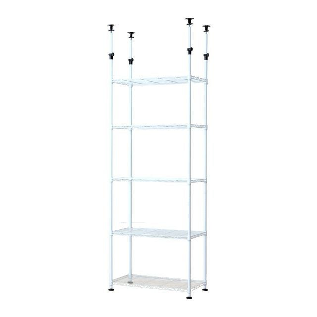 突っ張りラック ホワイト×ホワイト 幅78cm 商品情報_突っ張りラック（幅78cm） | 山善の商品情報サイト | YAMAZEN