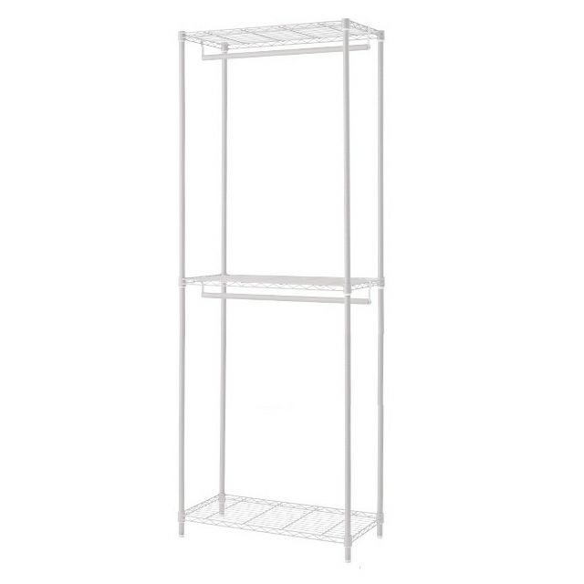 ルミナス　２段ハンガーラック　新品未使用 Luminous ハンガーラック ハンガーポール 2段式 耐荷重120kg バス