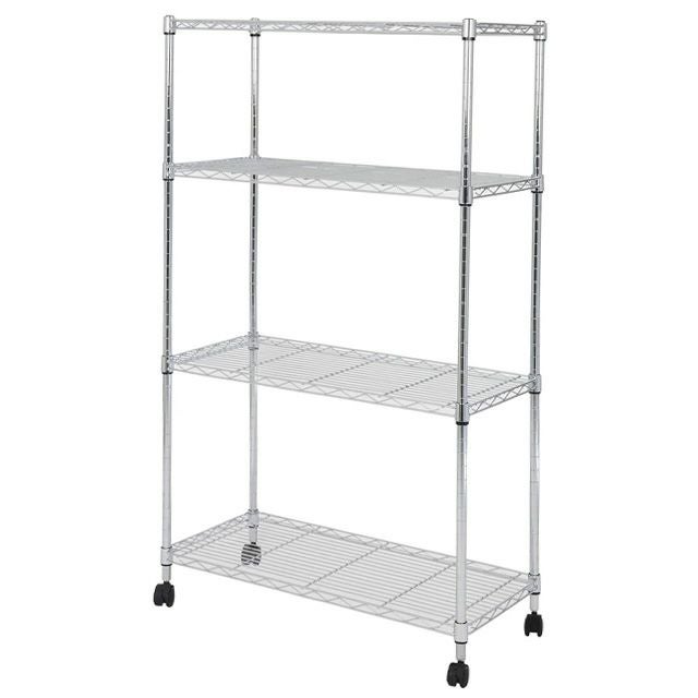 美品　スチールラック スチールラック 幅55cm 4段 カラーメタルラック CMM-55124