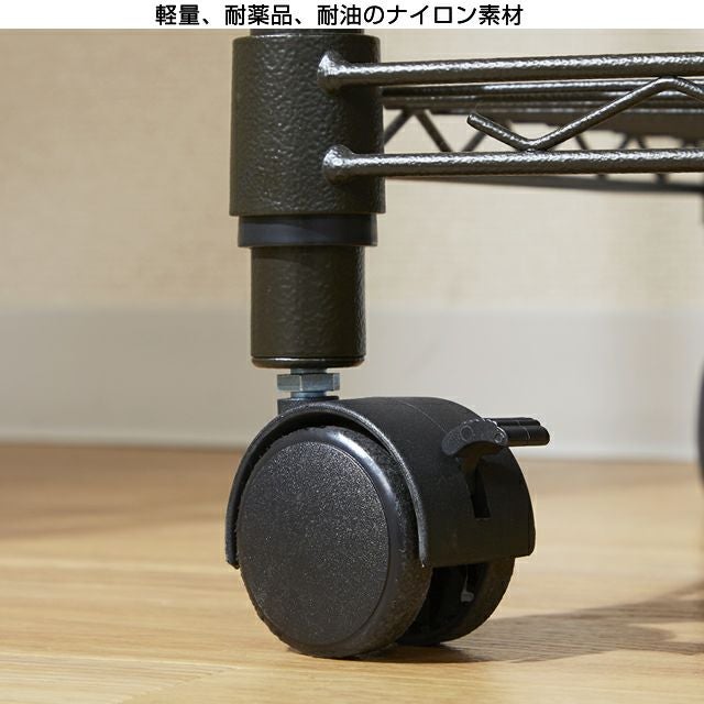 ナイロンキャスター ルミナス スチールラック ポール径25mm用パーツ