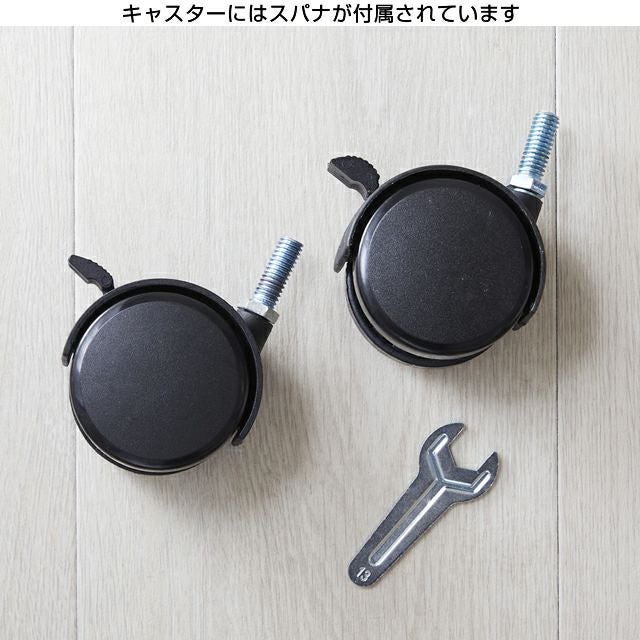 ナイロンキャスター ルミナス スチールラック ポール径25mm用パーツ