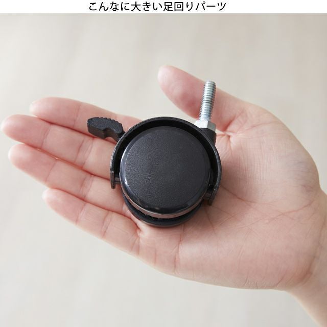 ナイロンキャスター ルミナスライト スチールラック ポール径19mm用