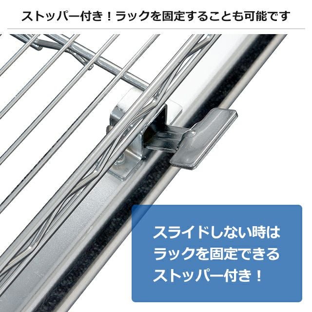 luminous ルミナス 純正品 スライドレールユニット　台車　滑車　4セット ラック用台車 奥行46cm対応 スライドレールユニット ルミナス スチール