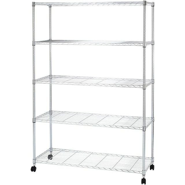 スチールラック5段 ルミナススリム スチールラック 幅121.5×奥行46×高さ174cm  スチールラック 幅120cm 5段 ルミナススリム スチールラック 幅121.5