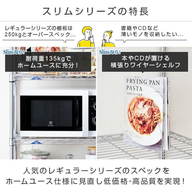 スチールラック 幅60cm 5段 ルミナススリム スチールラック 幅61×奥行