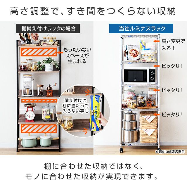スチールラック 幅120cm 4段 ルミナススリム スチールラック 幅121.5