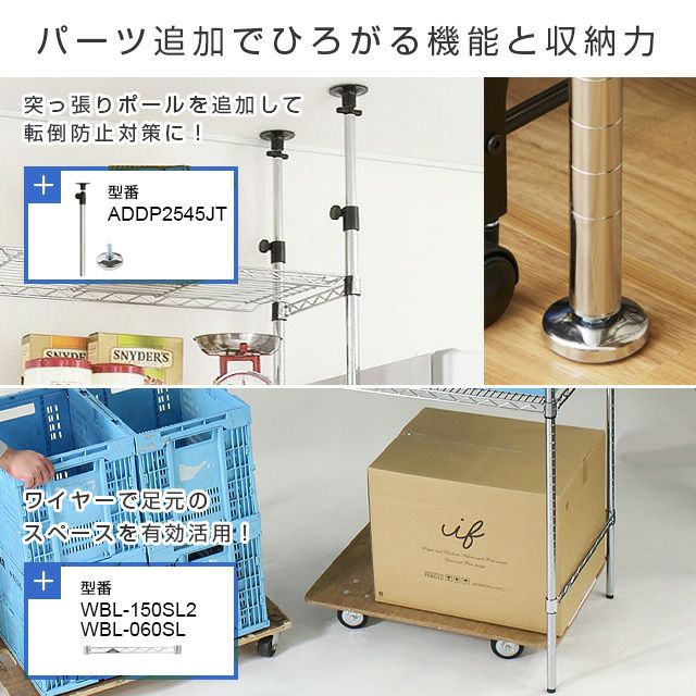 スチールラック 幅150cm 4段 ルミナススリム スチールラック 幅152