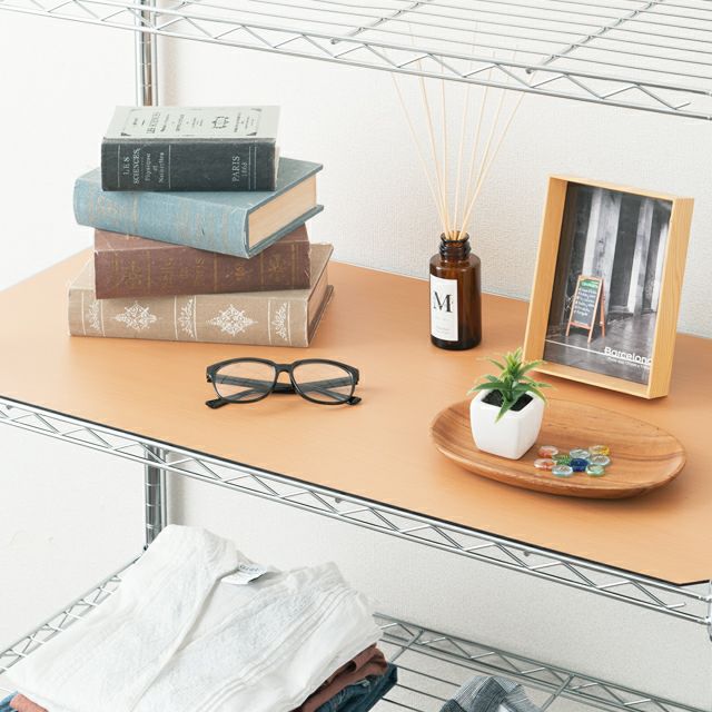 ウッドシェルフ　カーテン付き 山善（YAMAZEN） ラック 棚 木製棚板 4段 幅85.5 奥行き41.5 高さ123.5