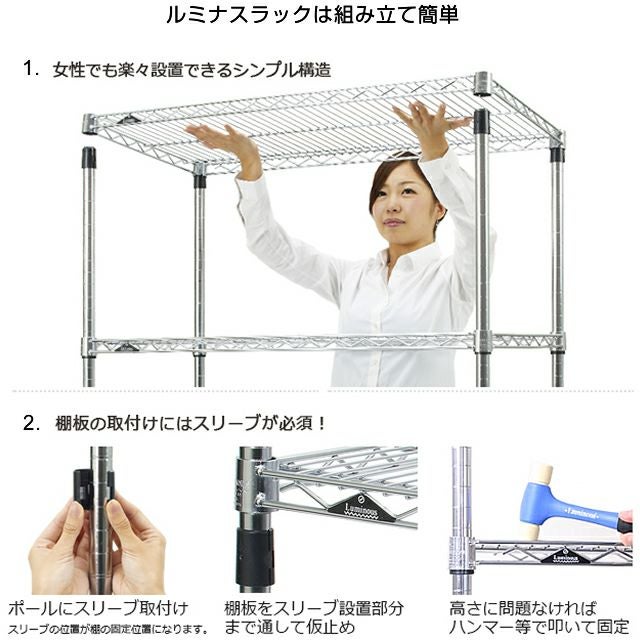 スチールラック 幅120cm 5段 ルミナスレギュラー 高荷重ウレタン