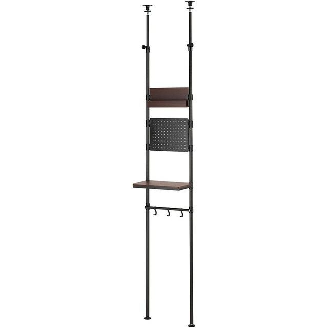 突っ張りラック 幅60cm 4段 ルミナスノワール スチールラック 幅65