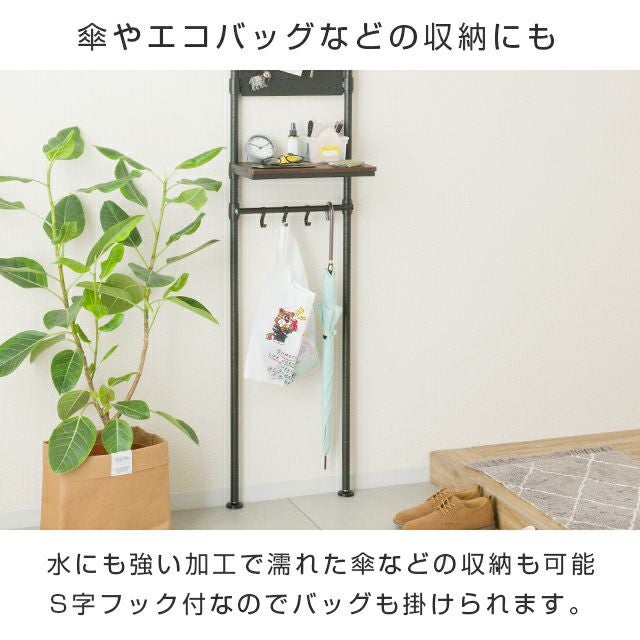 突っ張りラック 幅40cm ルミナスノワール スチールラック 幅45×奥行25