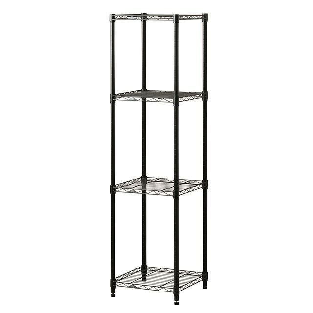 【セット割りあります】スチールラック40cm スチールラック 幅40cm 4段 ルミナスノワール 幅41×奥行41×高さ155.5cm