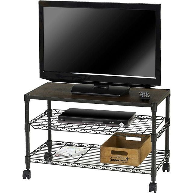 テレビ台 幅80cm 3段 ルミナスノワール 幅81×奥行41×高さ52cm NO8052-3