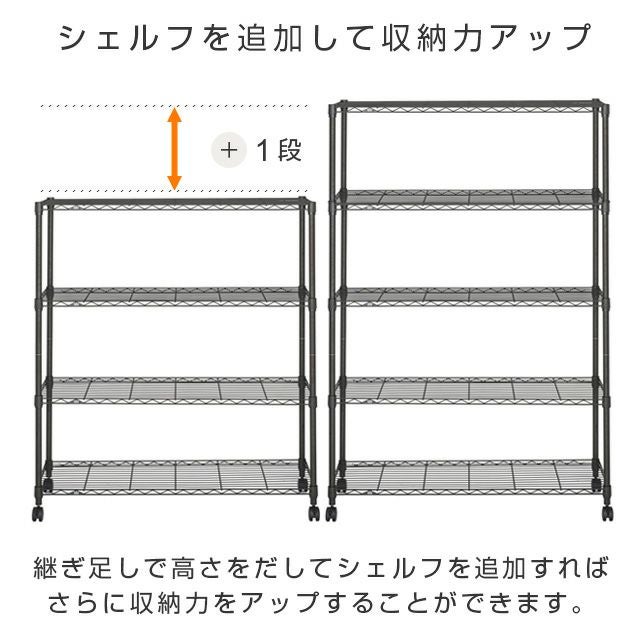 延長用ポール ルミナスノワール ポール径25mm スチールラック パーツ