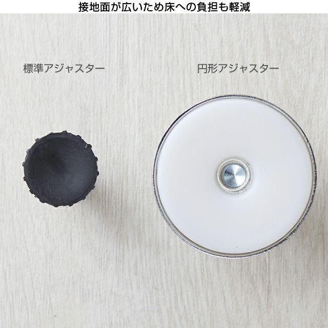 円形アジャスター ルミナス ポール径25mm用 スチールラック 足回り