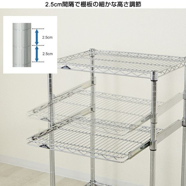 スライドシェルフ 幅91.5×奥行46cm ルミナスレギュラー スチールラック