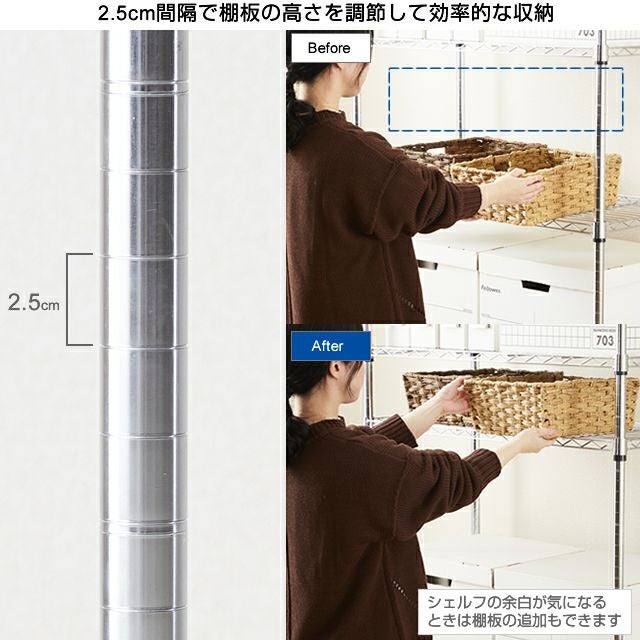 スチールシェルフ 幅182.5×奥行61cm ルミナスレギュラー スチール