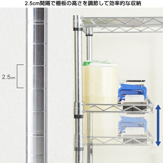 スチールハーフシェルフ 幅91.5×奥行25cm ルミナスレギュラー スチール