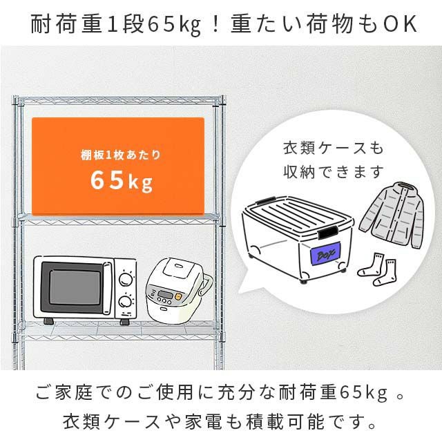 スチールラック 幅85cm 5段 ポール径22mm 幅85.5×奥行40.5×高さ174cm