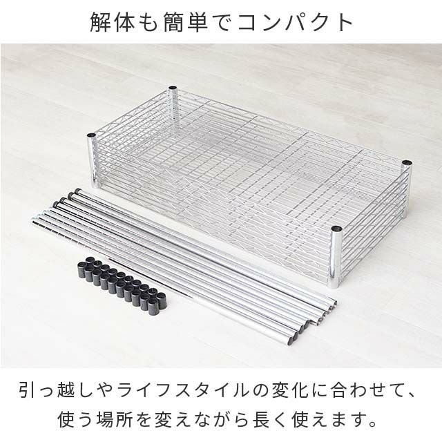 スチールラック 幅85cm 5段 ポール径22mm 幅85.5×奥行40.5×高さ174cm