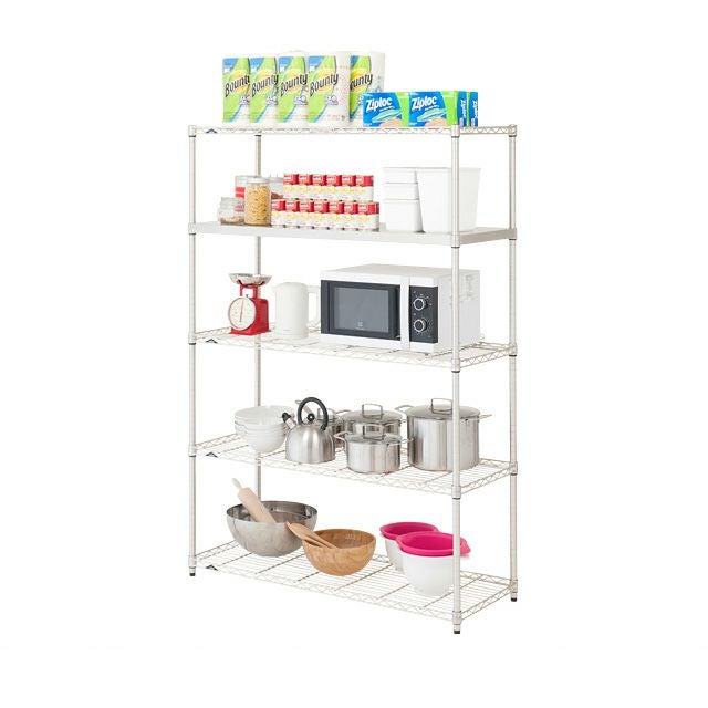 スチールラック幅120cm スチールラック 幅120cm メタルラック 4段 MR-1215DJK シルバー