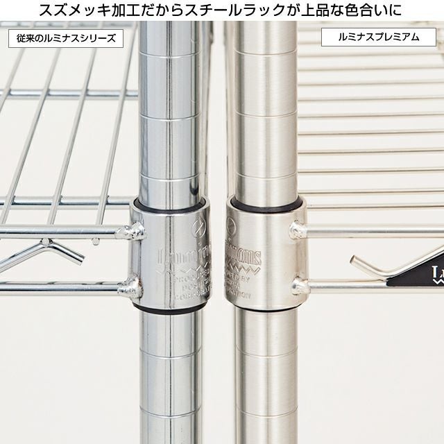 ハンガーラック 幅75cm 3段 ルミナスプレミアム 高度防錆素材 スチール