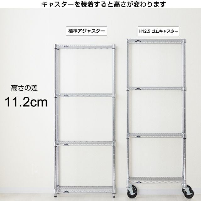 ゴムキャスター ルミナス スチールラック ポール径25mm用パーツ IHL