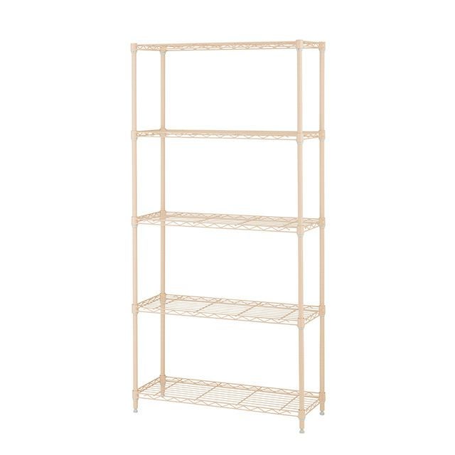 No.712ホワイト5/10スチールラックＡ幅76 組立簡単 連結スチールラック 5段 幅76cm KRSR-5｜SIMPLE STYLE