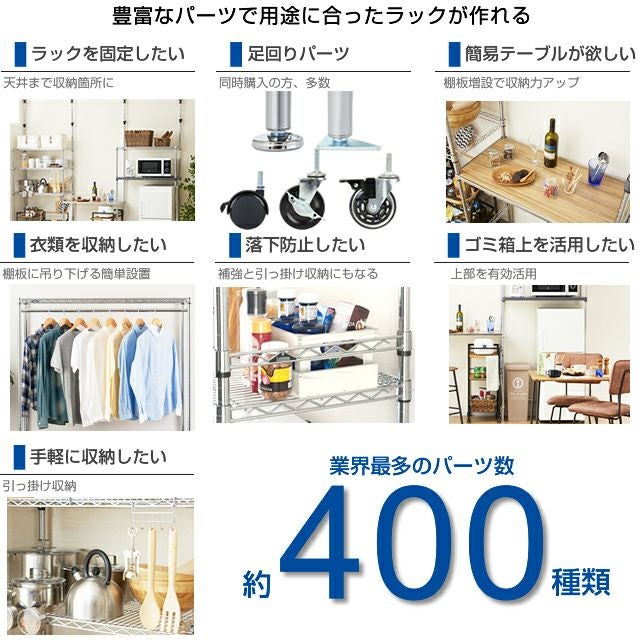 スチールラック 幅90cm 5段 ルミナスレギュラー 高荷重エラストマー