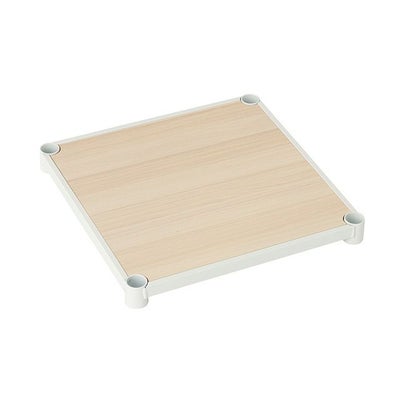 木製シェルフ 幅41×奥行41cm ルミナスラテ スチールラック パーツ 棚 ポール径25mm用 幅40cm LL4040-WD