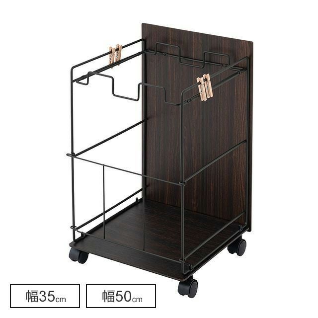 キッチンラック 幅60cm 2段 ルミナスノワール ゴミ箱上 幅61×奥行41×高
