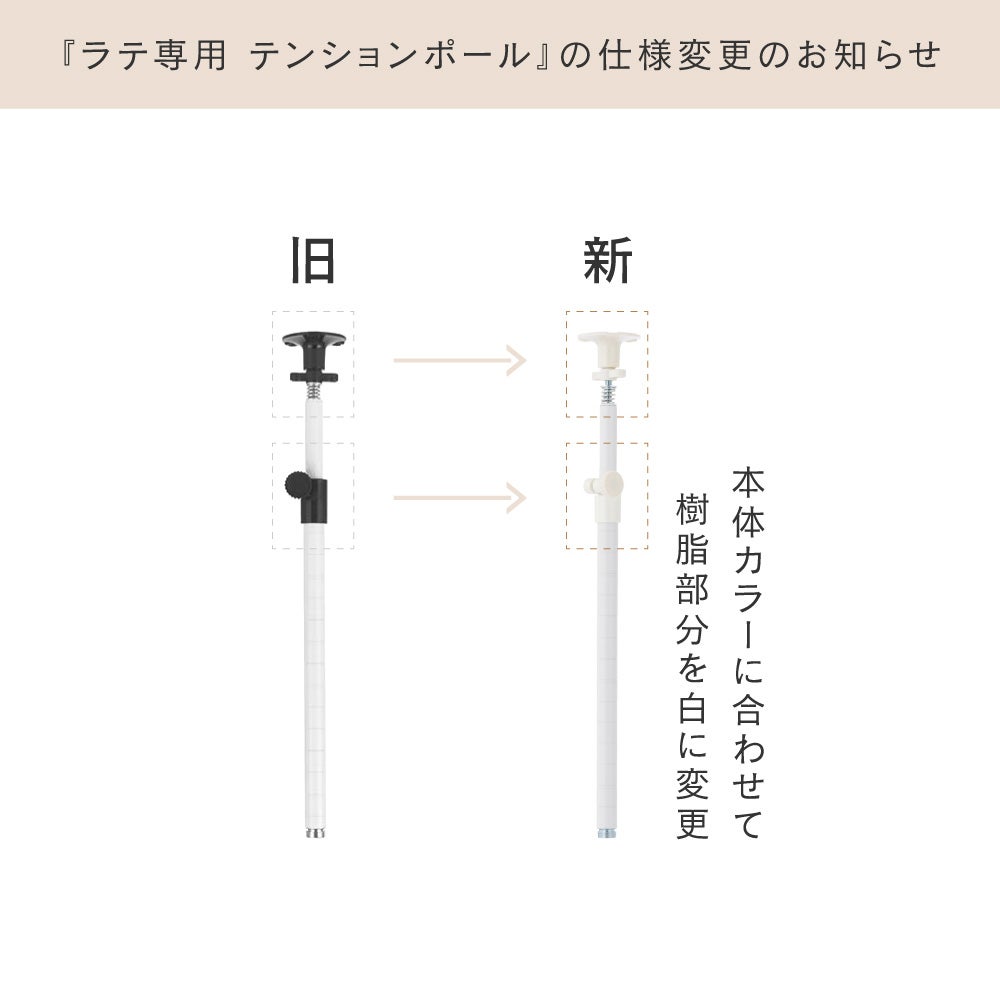 延長用ポール ルミナスラテ ポール径25mm ルミナス スチールラック