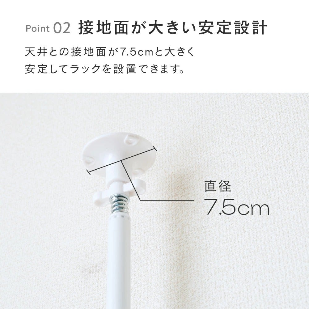 延長用ポール ルミナスラテ ポール径25mm ルミナス スチールラック