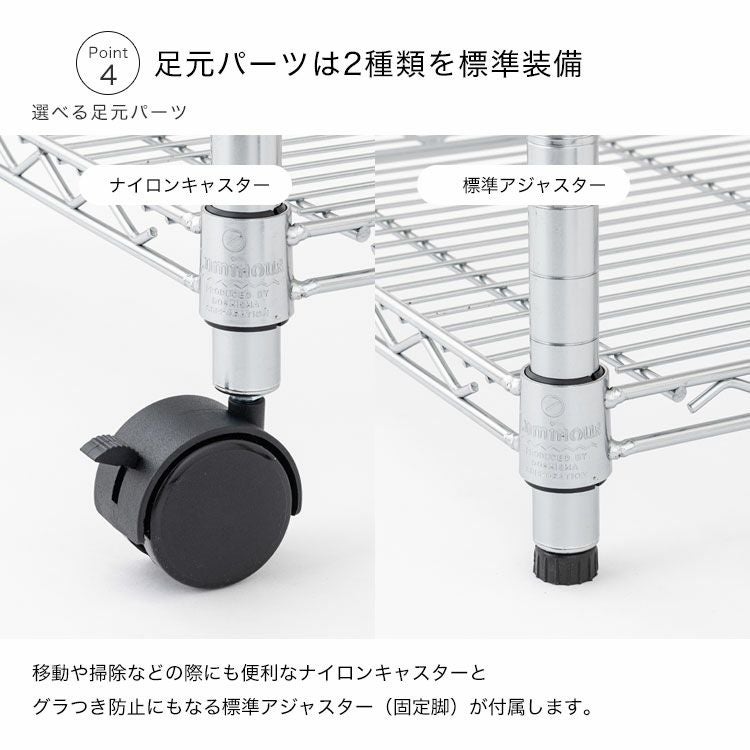 スチールラック 幅45cm 3段 ルミナスレギュラー 幅46×奥行46×高さ52.5
