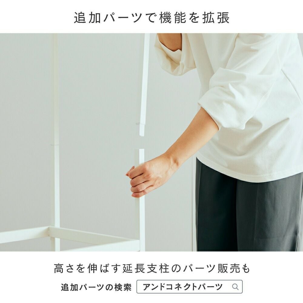 ウッドシェルフ 幅38.5×奥行38.5cm アンドコネクト オープンラック 棚